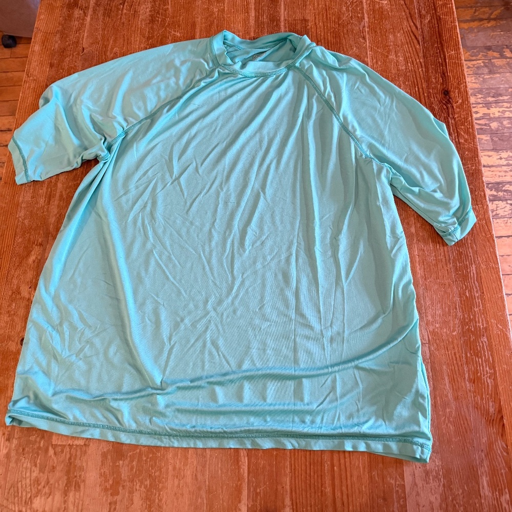 Wonder Nation Boys Rashguard Swim Shirt – XL (14/16) Husky – Light Blue